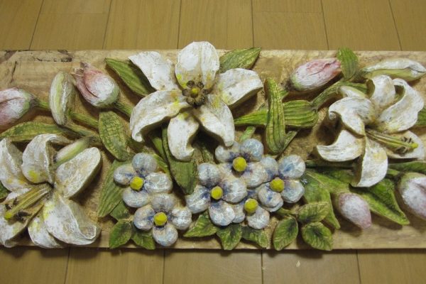 井堀さん作、花の額サムネイル