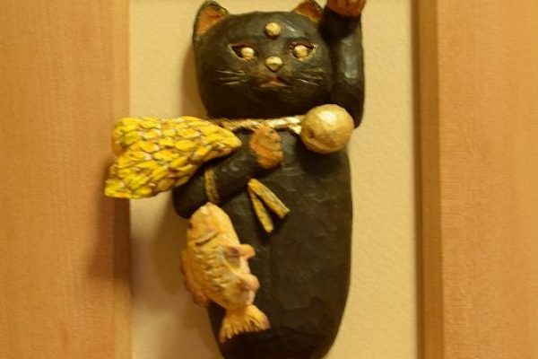 山口さん作、招き猫の額サムネイル