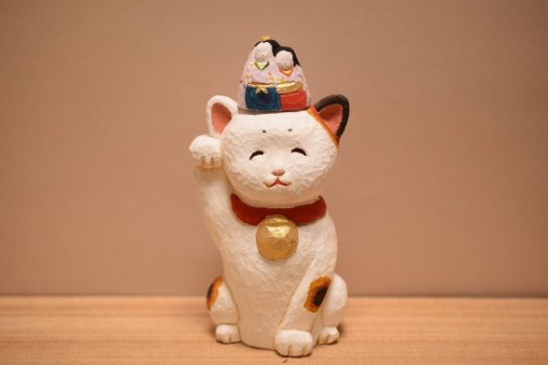 堀さん作、招き猫おひなさま。サムネイル