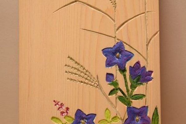 井堀さん作、秋の花の額サムネイル